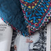 DaDa Bedding Farmhouse Bohemian Native Rustic Navy Blue Geometric Diamond Shapes Bedspread Set (KSX-001) - DaDa Bedding Collection