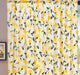 DaDa Bedding Set of 2 Botanical Floral Window Curtain Panels - Natural Semi Sheer Yellow Fleur Golden Orange Spring Time Tulips Straight Tailored Edge - DaDa Bedding Collection
