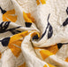 DaDa Bedding Yellow Fleur Floral Golden Orange Ivory Cream Scalloped Bedspread Set (18112) - DaDa Bedding Collection