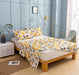DaDa Bed in a Bag Bundle Set - Yellow Fleur Botanical Ivory Tan Floral Bedding Set (18112) - DaDa Bedding Collection