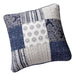 DaDa Bedding Patchwork Denim Blue Elegance Bohemian Euro Sham - 26” x 26" - 1PC (JHW660) - DaDa Bedding Collection