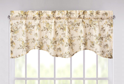 DaDa Bedding Vintage Dainty Yellow Floral Cottage Window Curtain Valance - 18" x 52" (JHW-866) - DaDa Bedding Collection