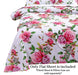 DaDa Bedding Romantic Roses Lovely Spring Pink Floral Garden Fitted & Flat Bed Sheet Set w/ Pillow Cases (JHW879) - DaDa Bedding Collection