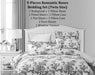 DaDa Bedding Bed in a Bag Bundle Set - Romantic Roses Lovely Blooming Floral Bedding Set (JHW-879) - DaDa Bedding Collection