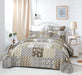 DaDalogy Bedding Bed in a Bag Bundle Set - Bohemian Paisley Dreams Floral Olive Brown Patchwork Bedspread Set (JHW885) - DaDa Bedding Collection