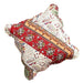 DaDa Bedding Set of 2-Pieces Bohemian Cranberry Sage Chevron Floral Throw Pillow Covers, 18" x 18" (JHW924) - DaDa Bedding Collection