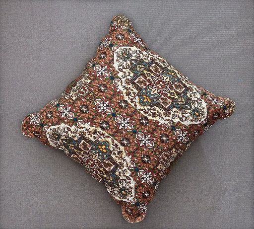 DaDa Bedding Rustic Earthy Cross Motif Folk Style Scalloped Euro Pillow Sham Cover, 26" x 26" (JHW944) - DaDa Bedding Collection