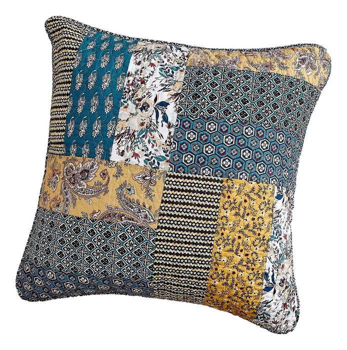 DaDalogy Bedding Honey Cove Floral Patchwork Euro Pillow Sham Cover, 26" x 26" (JHW957) - DaDa Bedding Collection