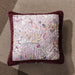 DaDa Bedding Set of 2-Pieces Patchwork Burgundy Red Velvet Purple Floral Throw Pillow Covers, 18" x 18" (JHW-868) - DaDa Bedding Collection