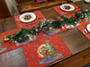 DaDa Bedding Set of 4-Pieces Red Santa Claus Christmas Tapestry Placemats 13” x 19” (17615) - DaDa Bedding Collection