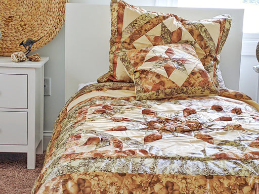 DaDa Bedding Country Rustic Camo Earthy Floral Sandy Beige Green Comforter Set (BM6118L-1) - DaDa Bedding Collection