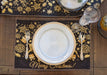 DaDa Bedding Set of 4-Pieces Magical Golden Reindeer Woven Tapestry Dining Table Placemats 13” x 19” - DaDa Bedding Collection
