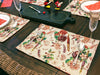 DaDa Bedding Set of 4-Pieces Sweet Love Notes Pink Floral Tapestry Dining Table Placemats 13” x 19” - DaDa Bedding Collection