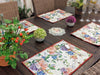 DaDa Bedding Set of 4-Pieces Vintage Romantic Roses Lovely Pink Floral Tapestry Placemats 13” x 19” (879) - DaDa Bedding Collection