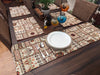 DaDalogy Bedding Cottage Mughal Floral Woven Tapestry Table Runner, Light Fleur White Botanical Vintage (18196) - DaDa Bedding Collection