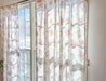 DaDa Bedding Set of 2-Pieces Hint of Mint Dainty Floral Pink Roses Cottage Sheer Window Panel Curtains (JHW3036) - DaDa Bedding Collection