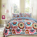DaDa Bedding Bohemian Floral Wildfire Gardens Colorful Quilted Coverlet Bedspread Set (SD3553) - DaDa Bedding Collection