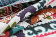 DaDa Bedding Bohemian Floral Wildfire Gardens Colorful Quilted Coverlet Bedspread Set (SD3553) - DaDa Bedding Collection