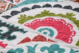 DaDa Bedding Bohemian Floral Wildfire Gardens Colorful Quilted Coverlet Bedspread Set (SD3553) - DaDa Bedding Collection