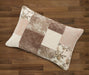 DaDa Bedding Dusty Rose Taupe Beige Brown Floral Cottage Patchwork Quilted Bedspread Set (JHW-866) - DaDa Bedding Collection