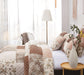 DaDa Bedding Dusty Rose Taupe Beige Brown Floral Cottage Patchwork Quilted Bedspread Set (JHW-866) - DaDa Bedding Collection