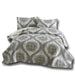 DaDa Bedding Rustic Grey Mosaic Distressed Medallion Reversible Quilted Bedspread Set (SD16299) - DaDa Bedding Collection