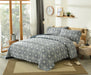 DaDa Bedding Bohemian Navy Blue Floral Medallion Quilted Bedspread Set (14932-3) - DaDa Bedding Collection