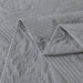 DaDa Bedding Floral Vintage Stone Wash Grey Matelassé Ash Silver Diamond Pattern Quilted Bedspread Set (JHW855) - DaDa Bedding Collection