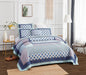 DaDa Bedding Mediterranean Blue Mint Green Patchwork Quilted Bedspread Set (JHW-884) - DaDa Bedding Collection
