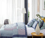 DaDa Bedding Mediterranean Blue Mint Green Patchwork Quilted Bedspread Set (JHW-884) - DaDa Bedding Collection