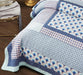 DaDa Bedding Mediterranean Blue Mint Green Patchwork Quilted Bedspread Set (JHW-884) - DaDa Bedding Collection