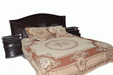 DaDa Bedding Orange & Beige Spices Victorian Floral Medallion Chenille Bedspread - Twin/Full 3-Piece Set - DaDa Bedding Collection