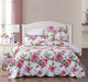 DaDa Bedding Romantic Roses Lovely Spring Pink Floral Quilted Scalloped Bedspread Set (JHW879) - DaDa Bedding Collection