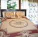 DaDa Bedding Royal Red Victorian Floral Medallion Chenille Bedspread Set - Twin - DaDa Bedding Collection