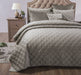 DaDa Bedding Velvety Soft Taupe Grey Velour Coverlet Bedspread Quilt Set (JHW831) - DaDa Bedding Collection