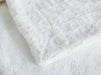 DaDa Bedding Luxury White Roses Fluffy Soft Sherpa Backside Faux Fur Throw Blanket (K11) - DaDa Bedding Collection