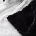 DaDa Bedding Luxury Midnight Black Sherpa Backside Faux Fur Throw Blanket (3) - DaDa Bedding Collection