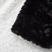 DaDa Bedding Luxury Midnight Black Sherpa Backside Faux Fur Throw Blanket (3) - DaDa Bedding Collection