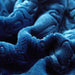 Tache Solid Embossed Cozy Night Blue Sherpa Throw Blanket - DaDa Bedding Collection