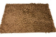DaDa Bedding Coffee Brown Shaggy Soft Chenille Noodle Carpet Rug Bath Mat - DaDa Bedding Collection