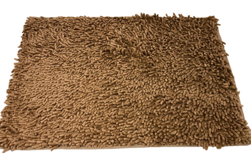 DaDa Bedding Coffee Brown Shaggy Soft Chenille Noodle Carpet Rug Bath Mat - DaDa Bedding Collection