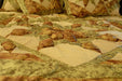 DaDa Bedding Floral Sun Sandy Beige Green Bedspread Comforter Set - Twin Size  (BM6118L) - DaDa Bedding Collection