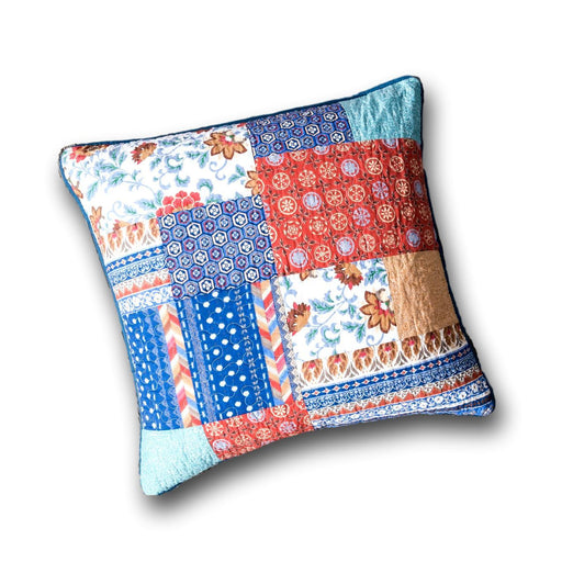 DaDa Bedding Bohemian Vibes Patchwork Floral Euro Pillow Sham Cover, 26" x 26" (JHW878) - DaDa Bedding Collection