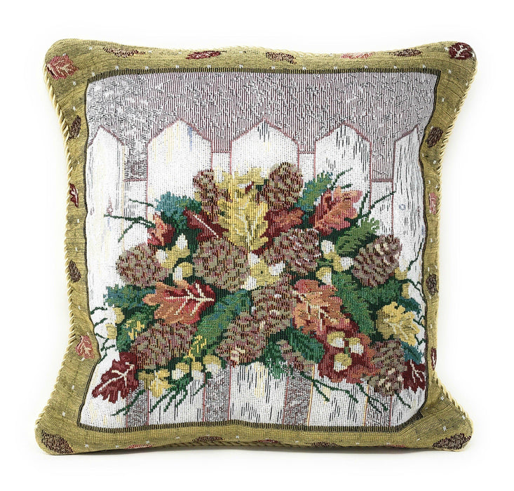 DaDa Bedding Christmas Fiesta Accent Throw Pillow Cushion Cover - 18" - 1-Piece - DaDa Bedding Collection