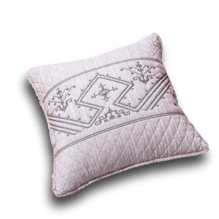 DaDa Bedding Whimsical Lavender Purple Grey Yarn Dyed Euro Pillow Sham Cover, 26" x 26 (JHW866) - DaDa Bedding Collection