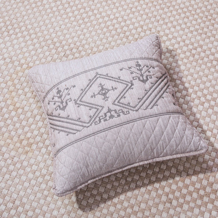 DaDa Bedding Whimsical Lavender Purple Grey Yarn Dyed Euro Pillow Sham Cover, 26" x 26 (JHW866) - DaDa Bedding Collection
