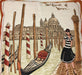 DaDa Bedding Postcard of Venice Italy Elegant Throw Pillow Cushion Cover, 18" 1-Piece - DaDa Bedding Collection