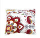 DaDa Bedding Set of Two Casablanca Floral Red & White Bohemian Square Cushion Cover, 18", 2-Pieces - DaDa Bedding Collection