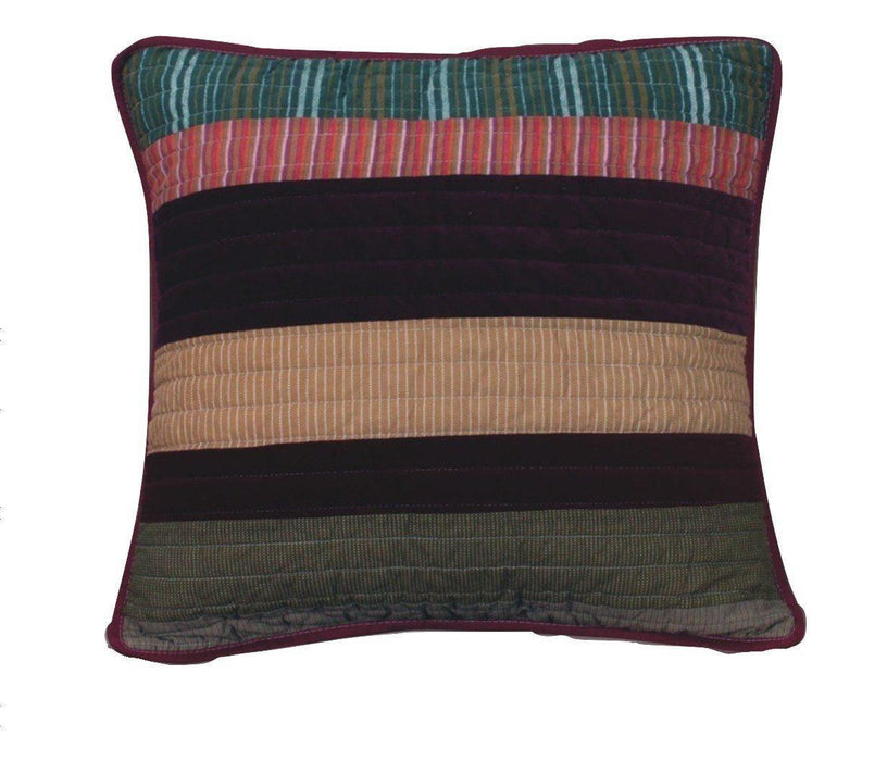 DaDa Bedding Set of Two Desert Sands Striped Velveteen Cushion Covers, 18", 2-PCS (JHW-577-CC) - DaDa Bedding Collection