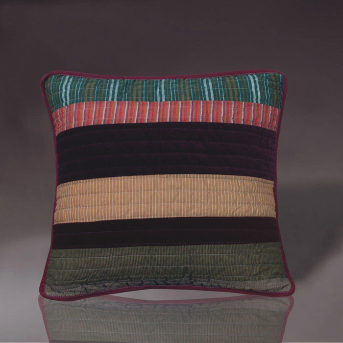 DaDa Bedding Set of Two Desert Sands Striped Velveteen Cushion Covers, 18", 2-PCS (JHW-577-CC) - DaDa Bedding Collection